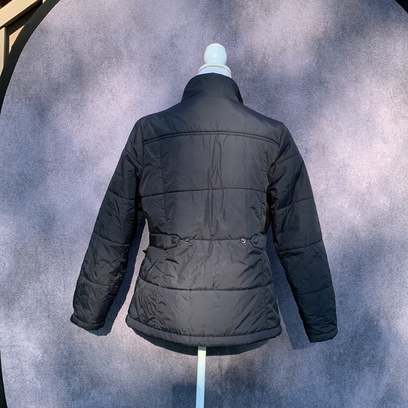 Women's Lands End navy blue puffer jacket PM - Picture 7 of 14